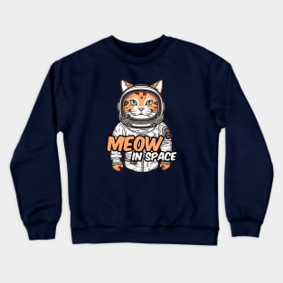 Astronaut cat Crewneck Sweatshirt